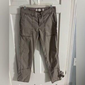 Anthropologie Hei Hei Darby Roll Ups Kahki Straight Leg Utility Chino Pants 27